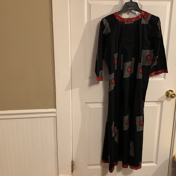 NEW BLU NOMAD BLOCK PRINT Maxi Dress - Picture 2 of 11